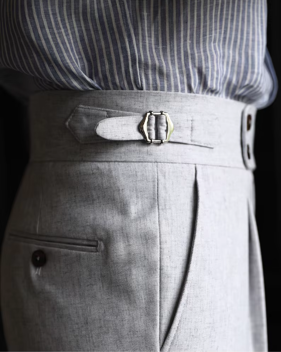Pants - Polyester Blend High Waist & Structured Shape