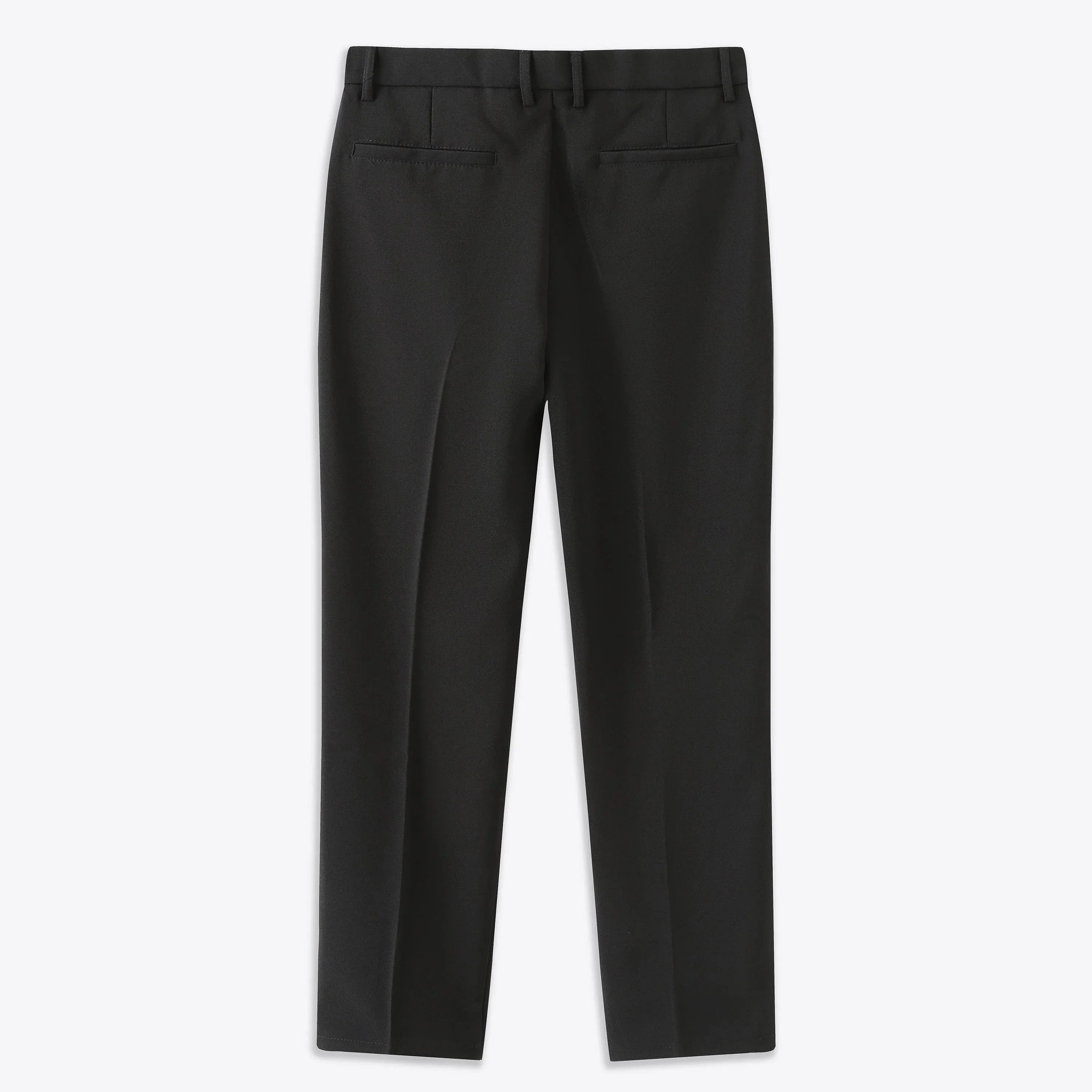 Pants – Polyester Blend Structured Waistband & Clean Fit