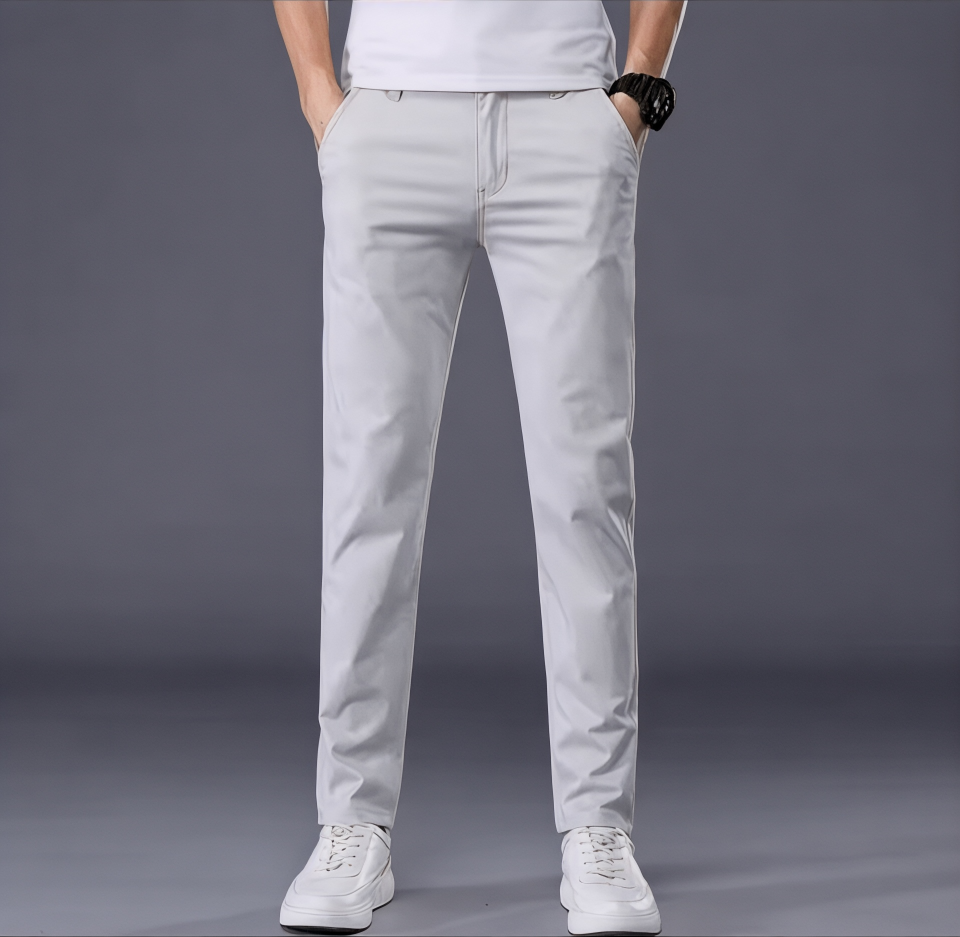 Pants - Soft-Blend Tailored Cut And Tapered Ankle Finish