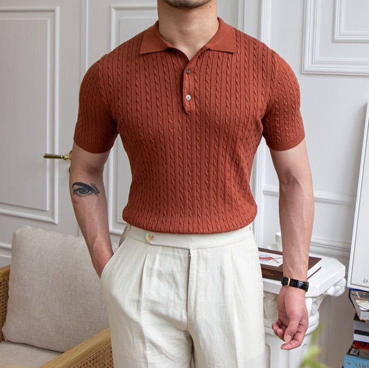 Polo – Polyester Blend Structured Collar & Button Placket