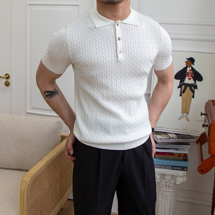 Polo – Polyester Blend Structured Collar & Button Placket
