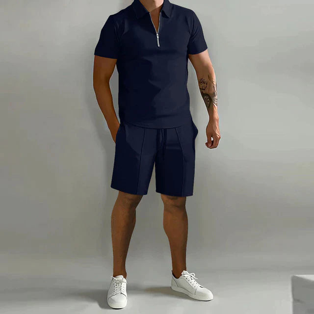 Polo Set – Polyester Blend Collared Top & Breathable Fit
