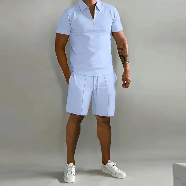 Polo Set – Polyester Blend Collared Top & Breathable Fit