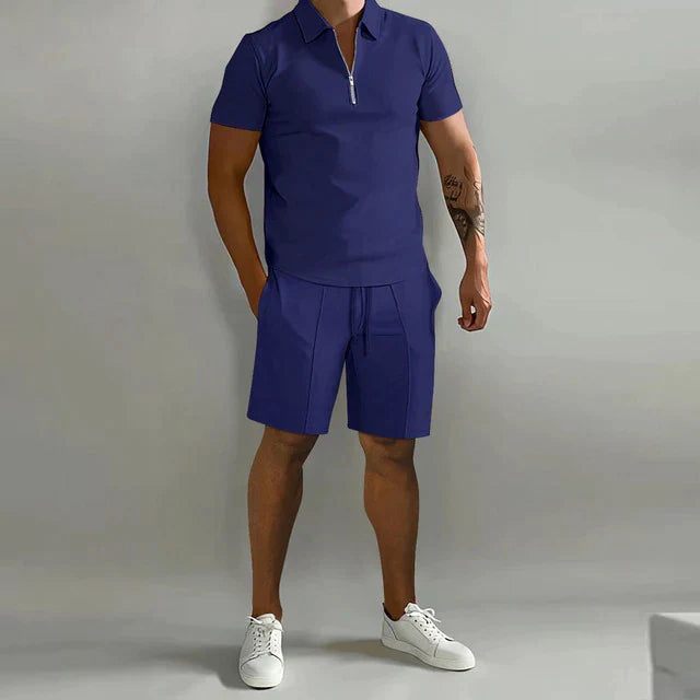 Polo Set – Polyester Blend Collared Top & Breathable Fit