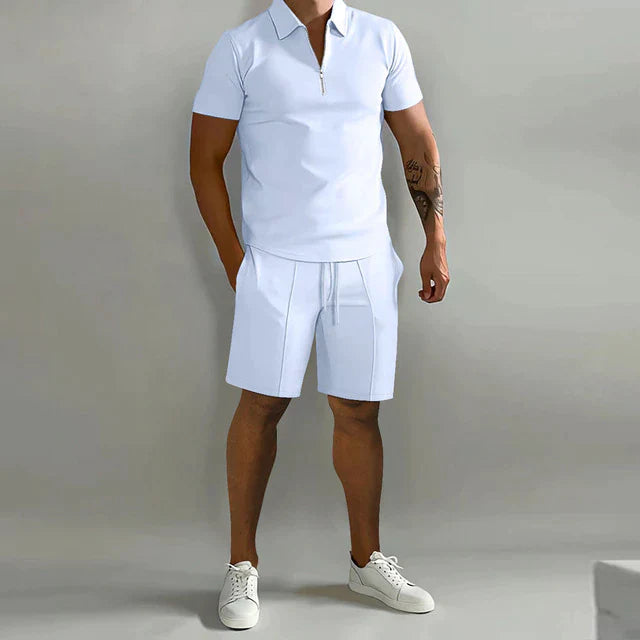 Polo Set – Polyester Blend Collared Top & Breathable Fit