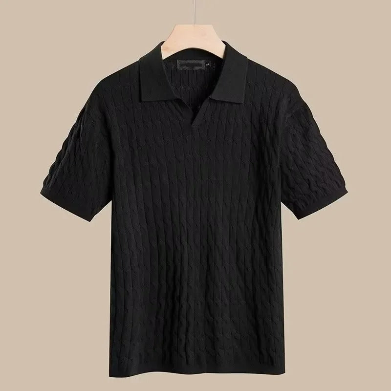 Polo Shirt – Fine Rope Knit & Enhanced Airflow Comfort