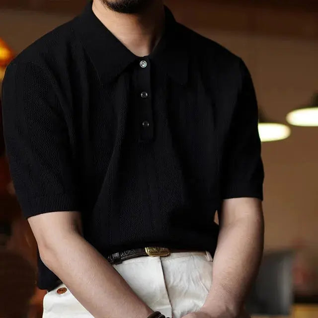 Polo Shirt - Polyester Blend Knit And Cool Airflow Collar