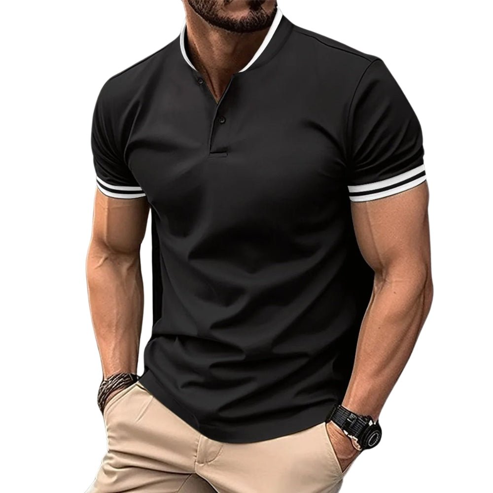 Polo Shirt - Raised Collar And Breathable Stretch Blend