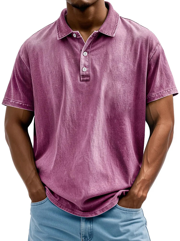Polo Shirt – Ribbed Collar & Short Placket Breathable