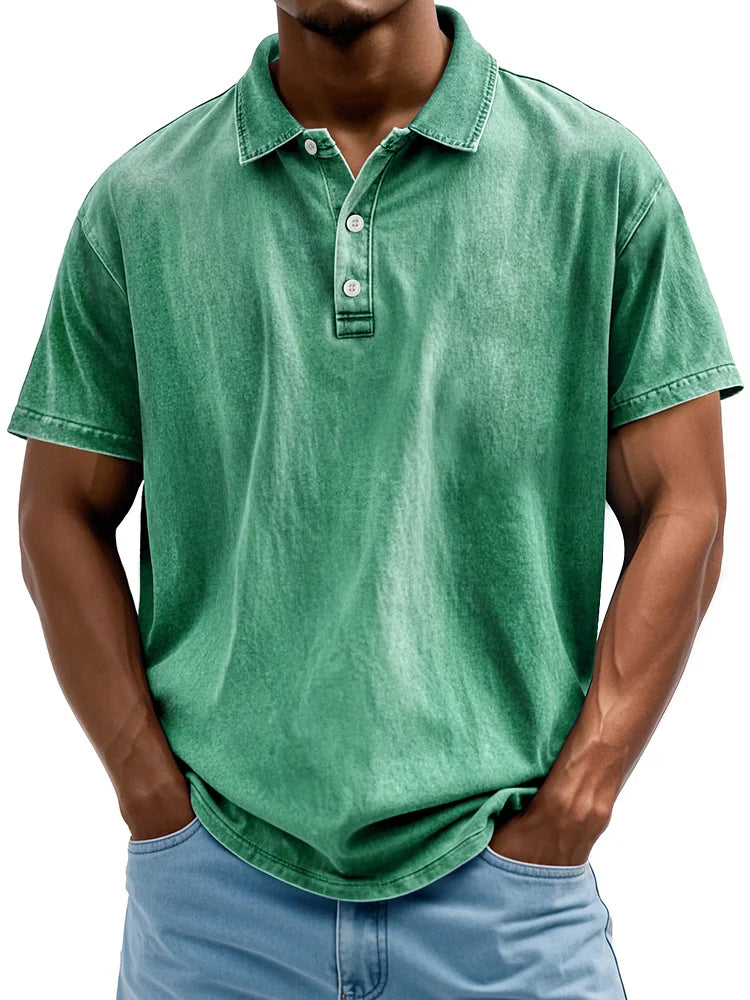 Polo Shirt – Ribbed Collar & Short Placket Breathable
