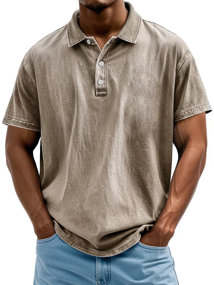 Polo Shirt – Ribbed Collar & Short Placket Breathable