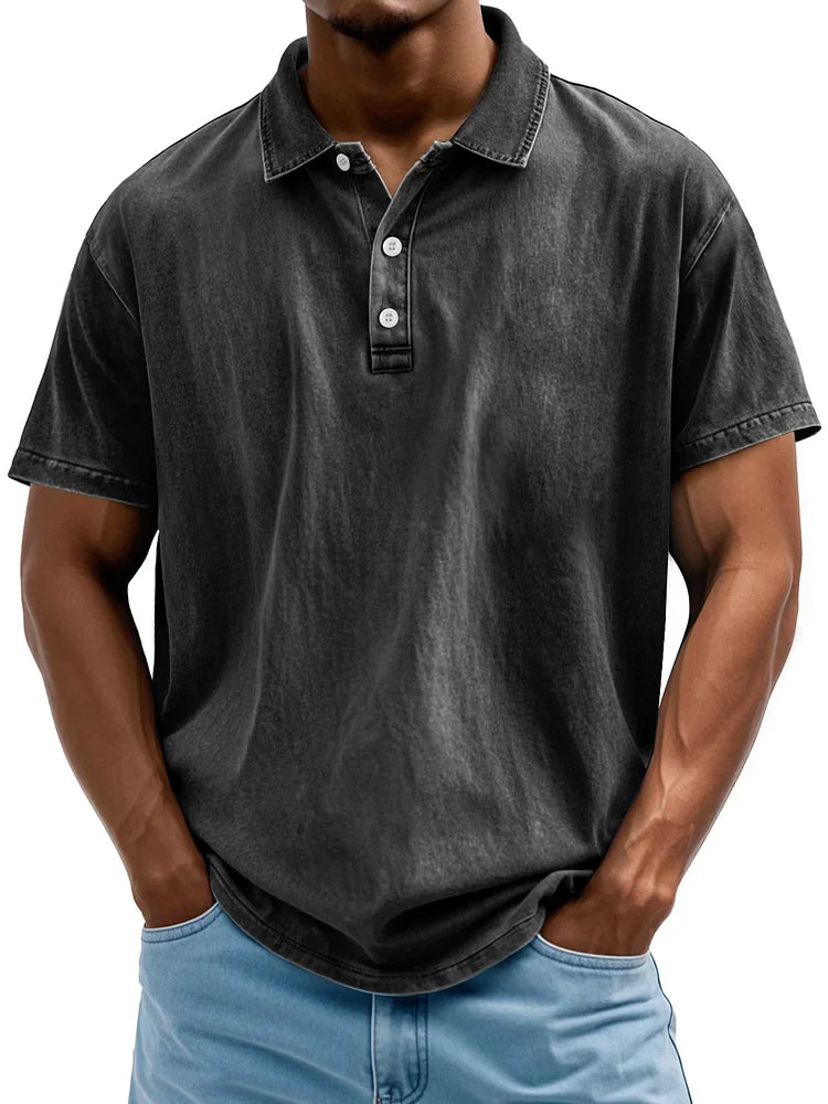 Polo Shirt – Ribbed Collar & Short Placket Breathable