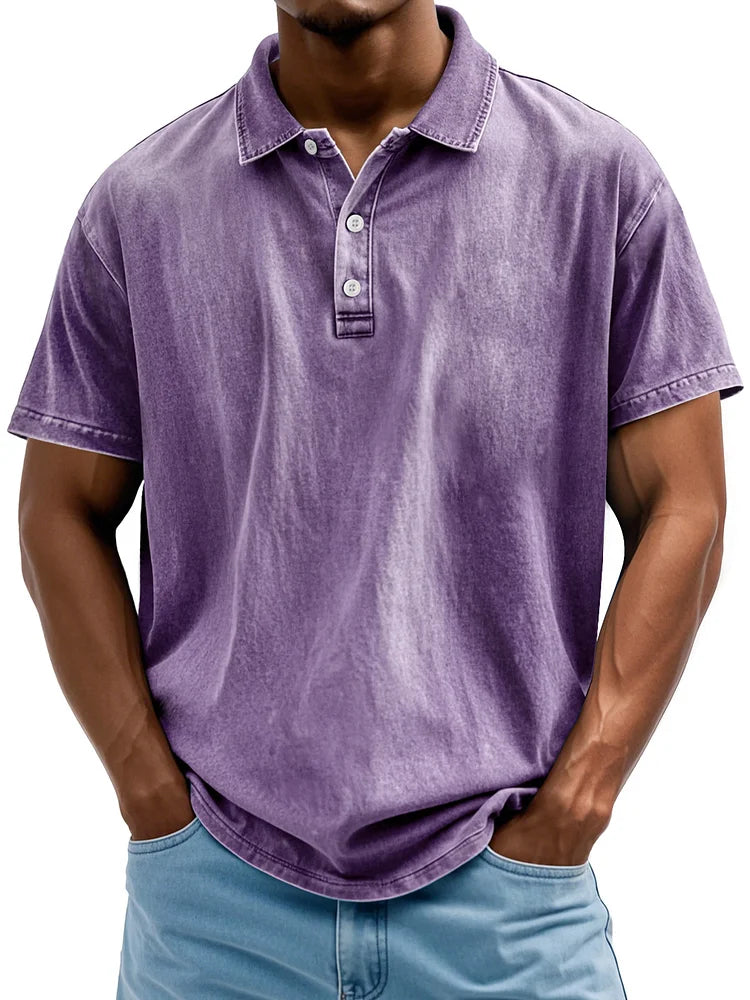 Polo Shirt – Ribbed Collar & Short Placket Breathable