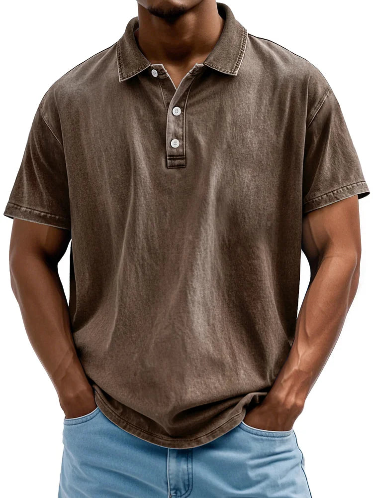 Polo Shirt – Ribbed Collar & Short Placket Breathable