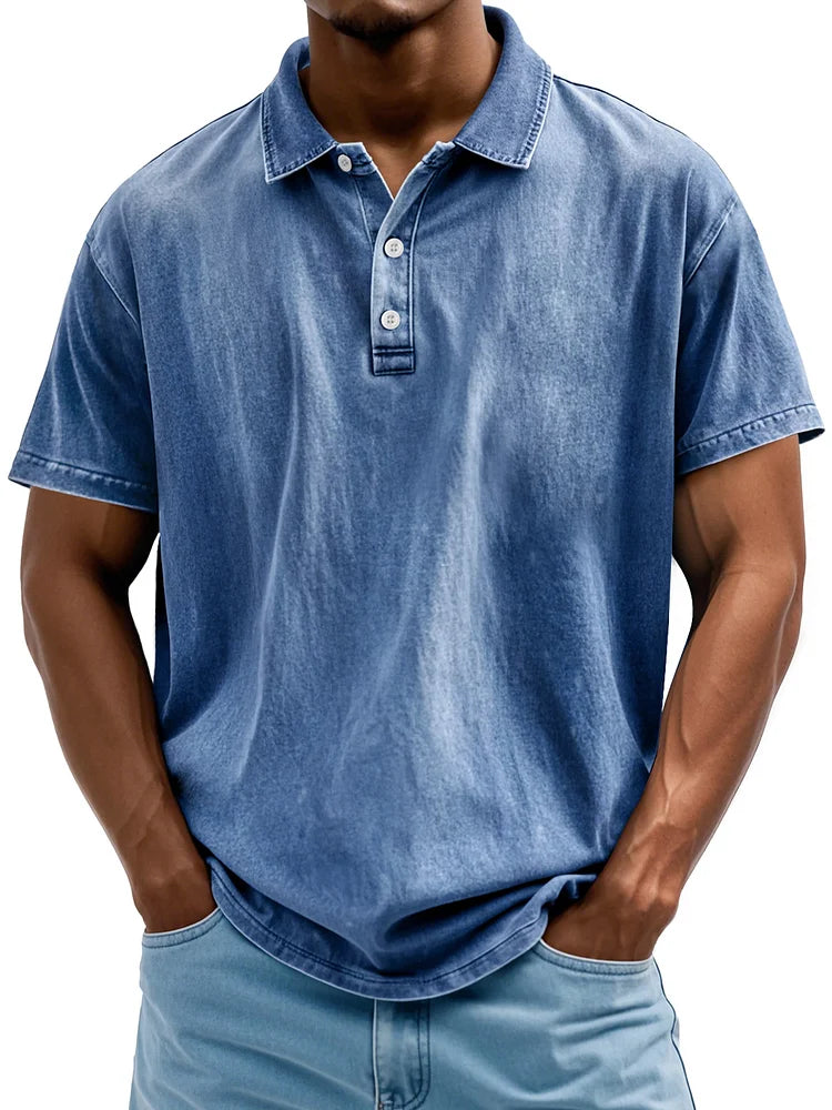 Polo Shirt – Ribbed Collar & Short Placket Breathable