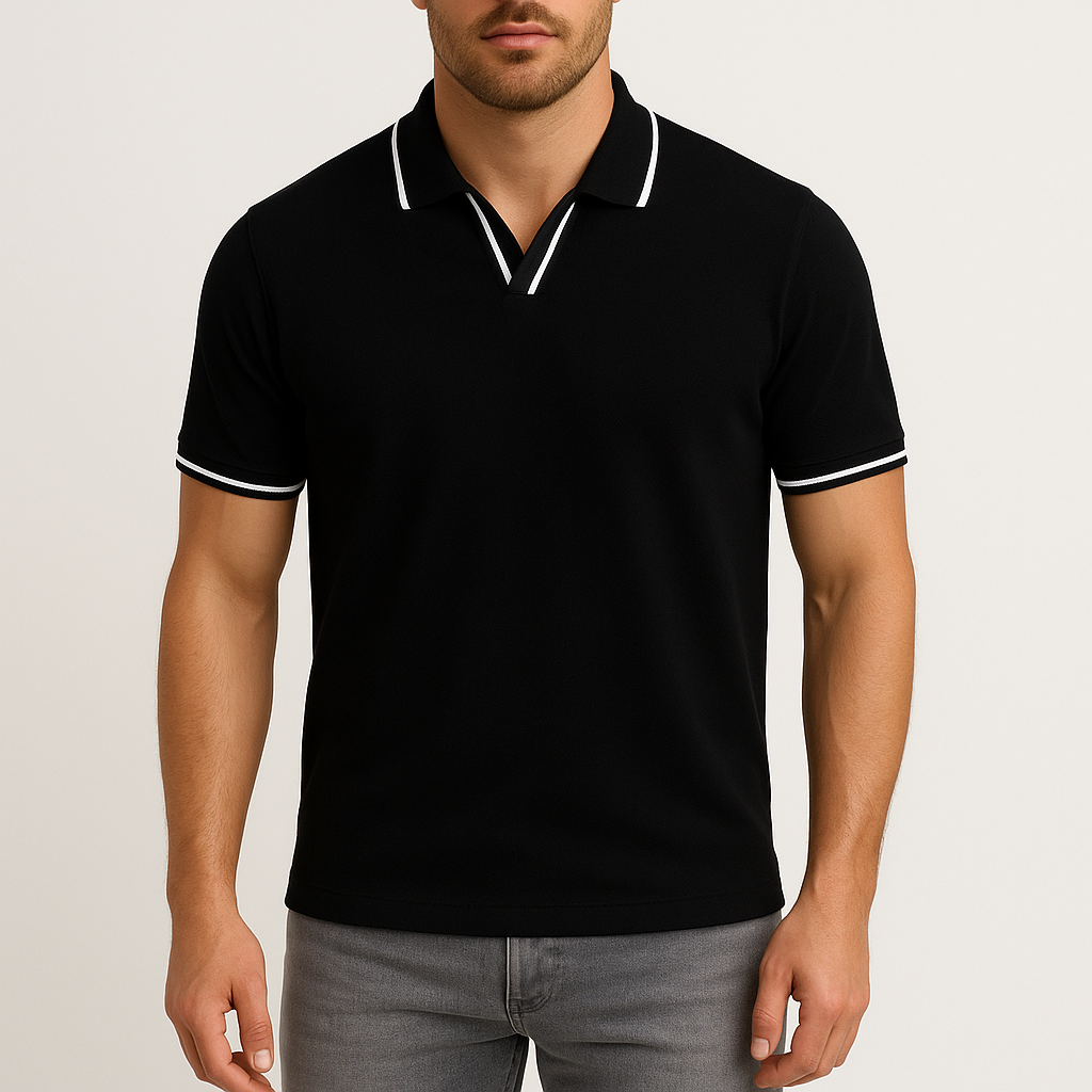 Polo Shirt – Structured Contrast Trim And Breathable Shape