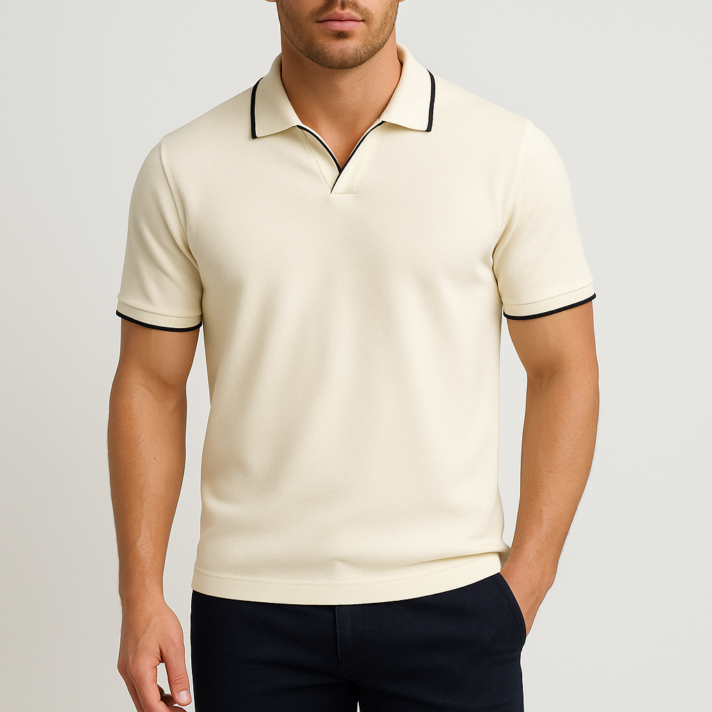 Polo Shirt – Structured Contrast Trim And Breathable Shape