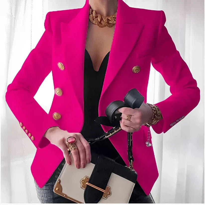 Polyester Blend Blazer – Structured Shoulders & Neat Shape