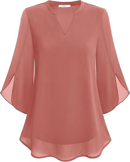 Polyester Blend Blouse - Relaxed Tailored Shape And Airflow