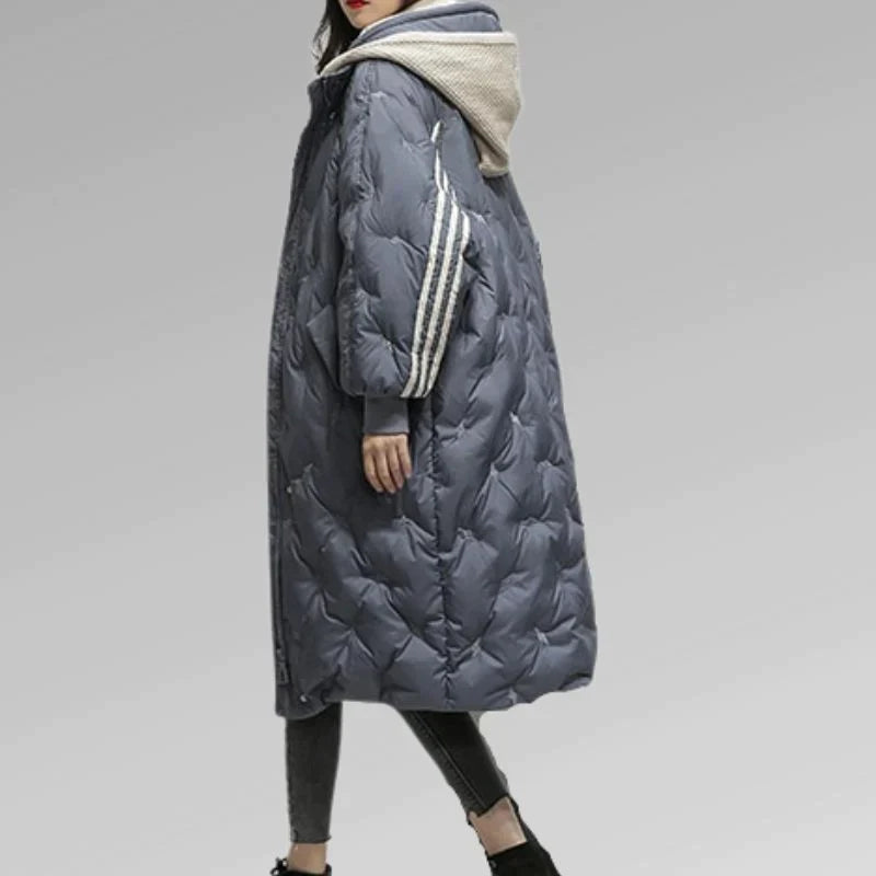 Polyester Blend Jacket - Long Quilted & Warm Coverage