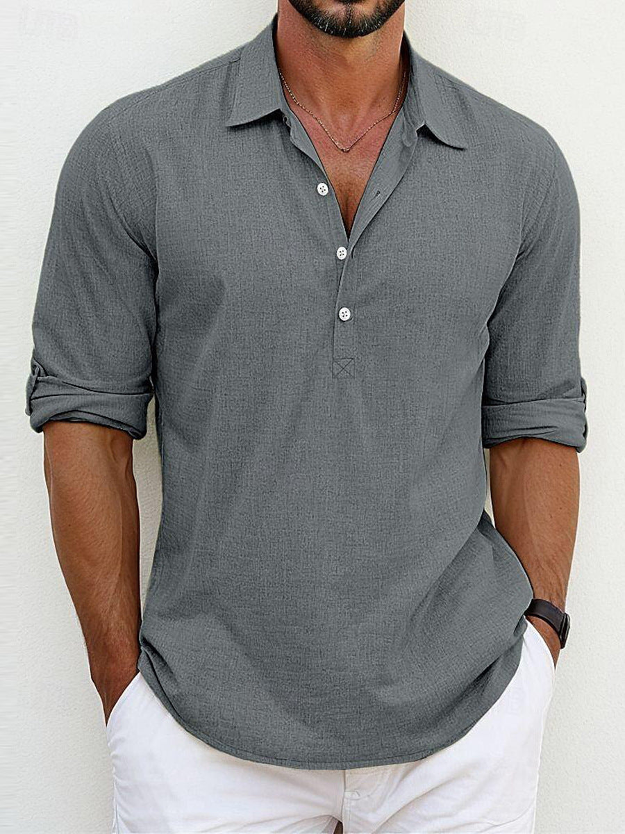 Polyester Blend Polo Shirt – Classic Collar & Loose Fit