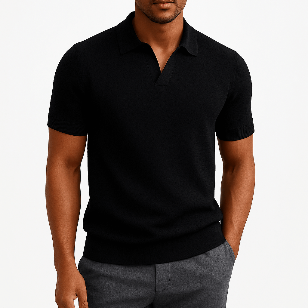 Polyester Blend Polo Shirt - Textured Knit & Easy Airflow
