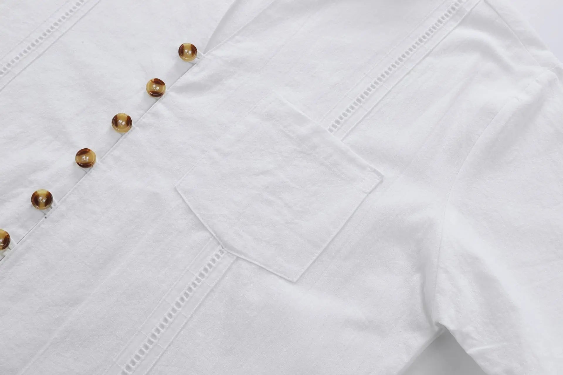 Polyester Blend Shirt – Cuban Collar And Roll Sleeve Fit