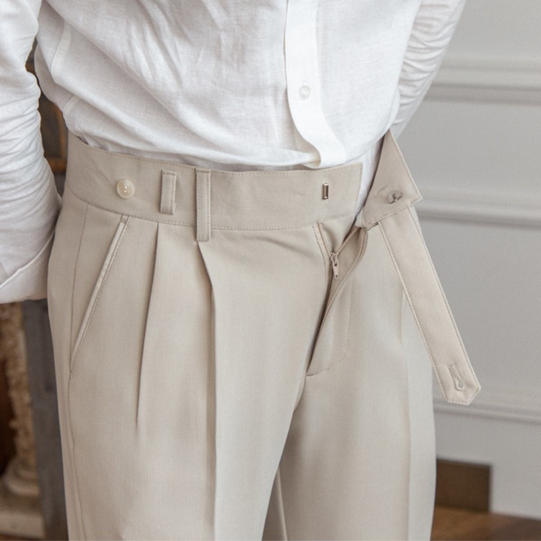 Polyester Blend Trousers - Streamlined Fit And Shape Hold