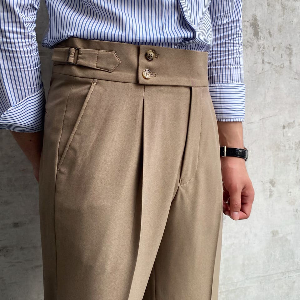 Polyester Blend Trousers - Tailored Straight & Shape Hold