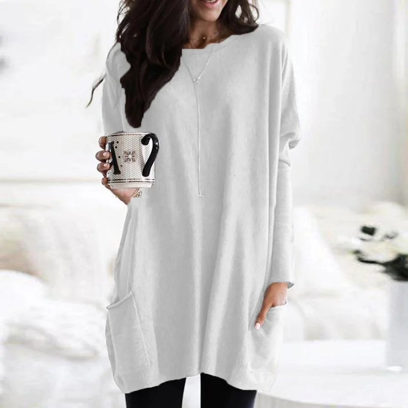 Pullover - Long Sleeves & Front Pockets For Easy Storage