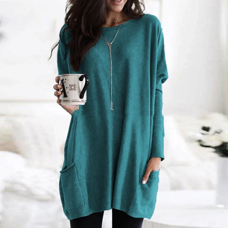 Pullover - Long Sleeves & Front Pockets For Easy Storage