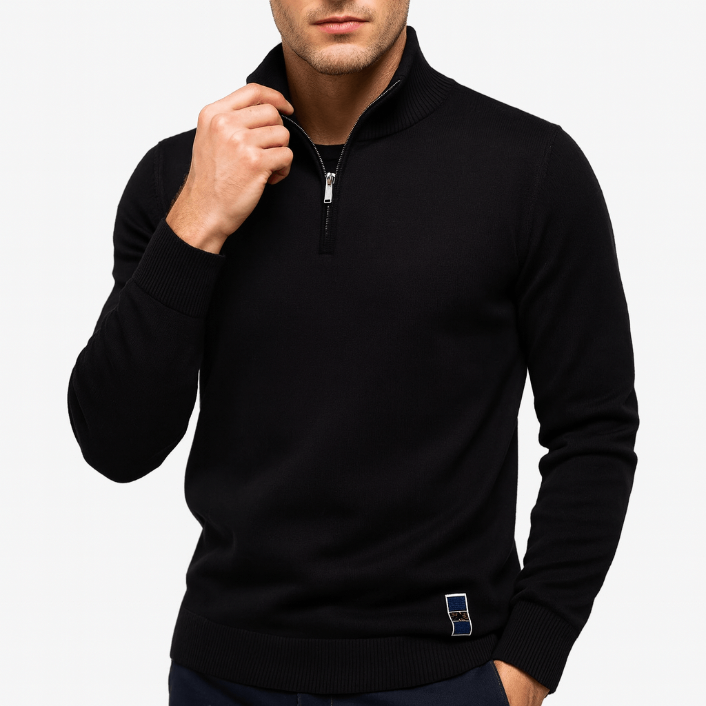 Quarter Zip Sweater – Fitted Knit Shape & Zip Vent