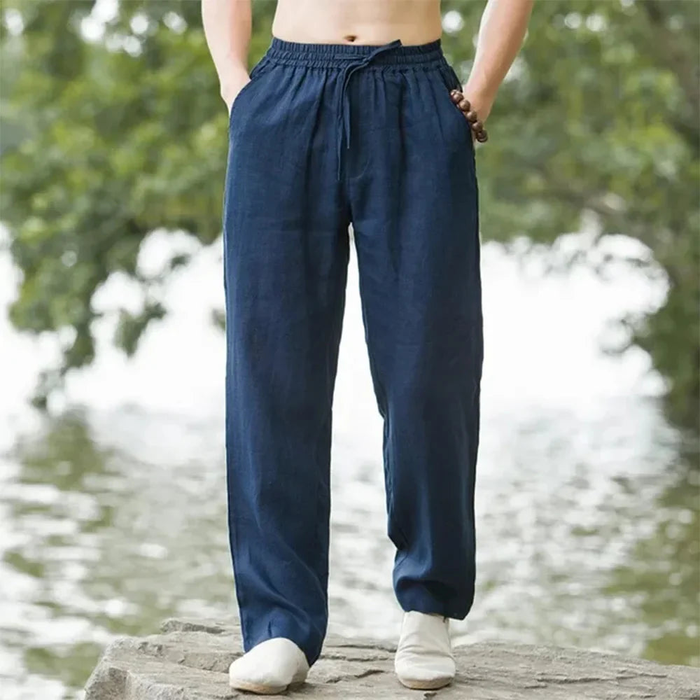 Variant image for Men's Linen Pants for Summer Comfort-25