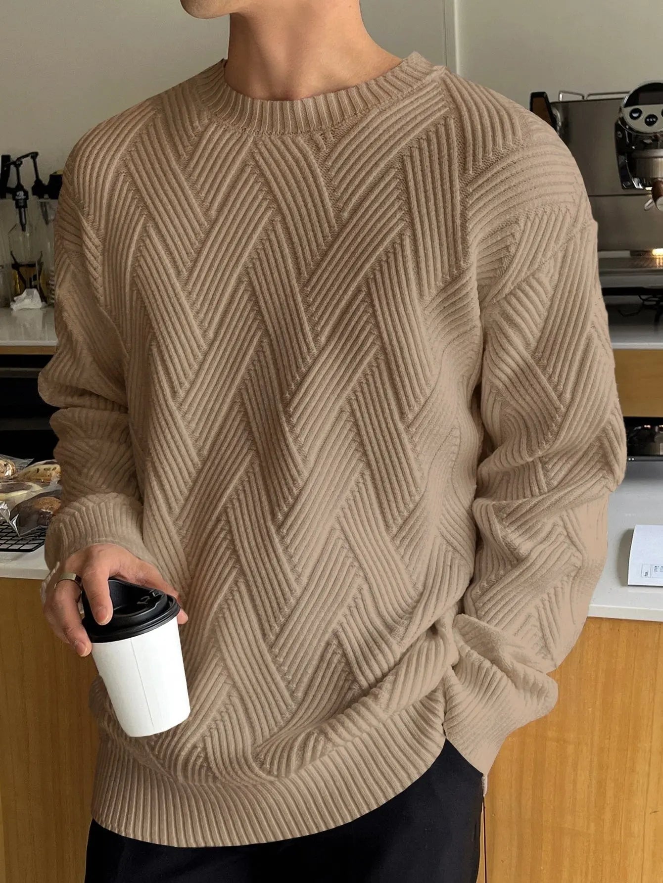 Scented Sweater - Textured Yarn Blend & Relaxed Fit