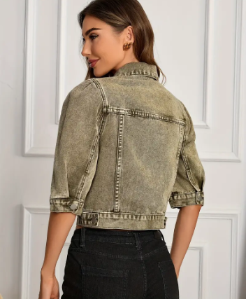 Women's Denim Jacket Short-4