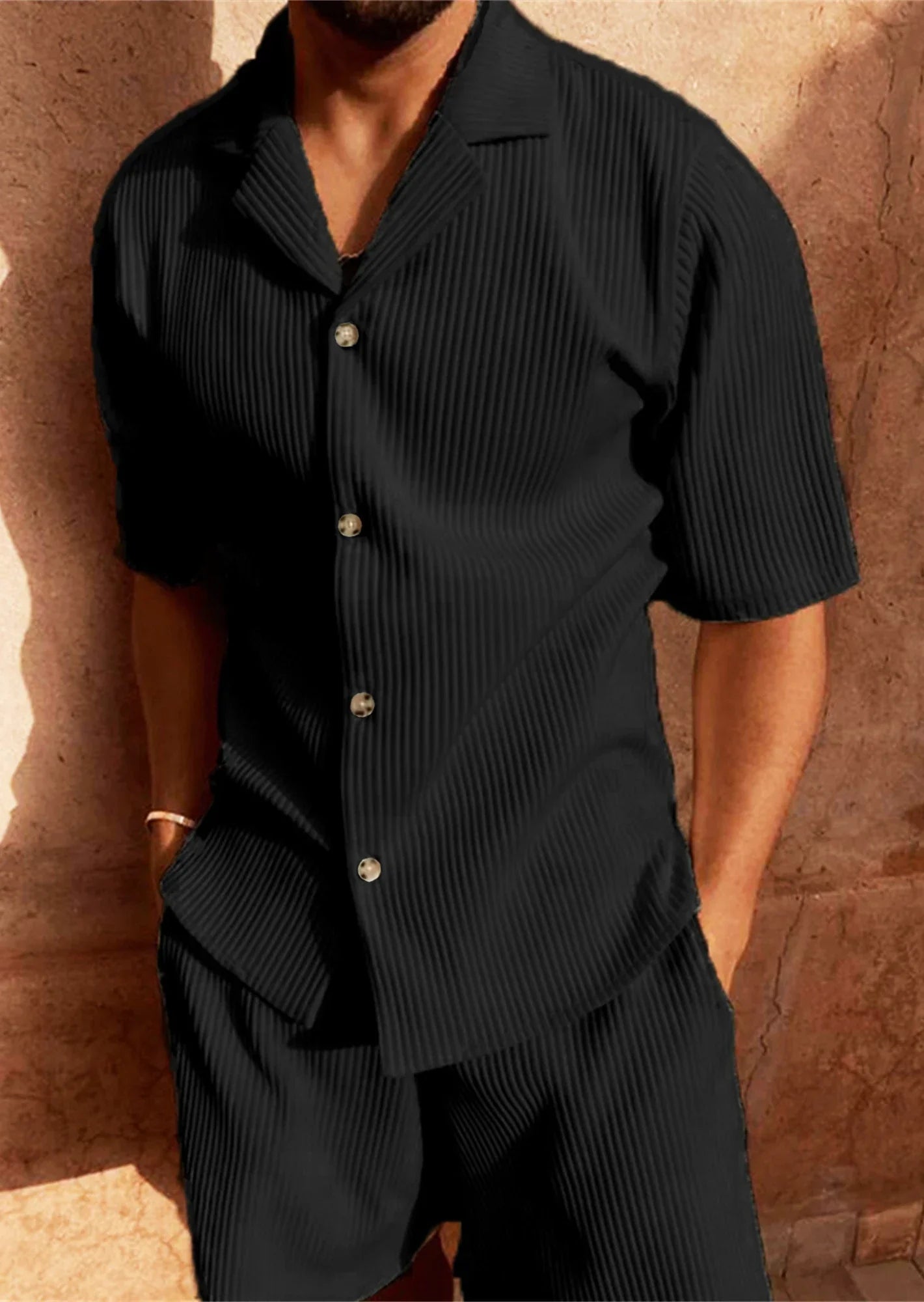 Variant image for Men's Cord Set Short Sleeve Outfit-16