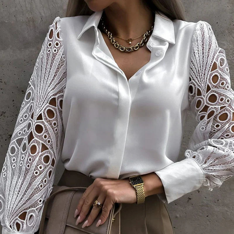 Women's Airy Blouse Elegant and Comfortable Style-1