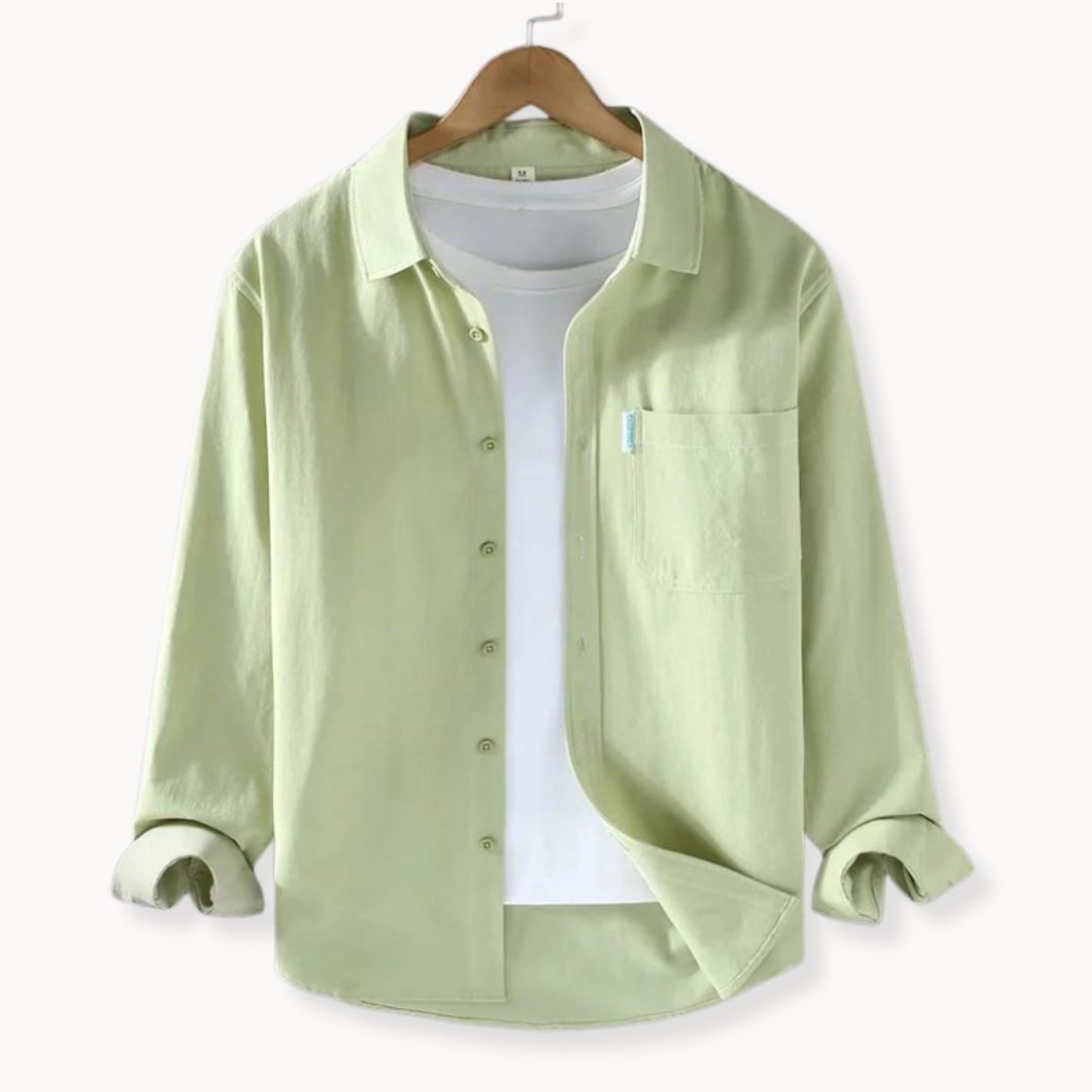 Shirt - Button Front Long Shape & Breathable Flexible Fit