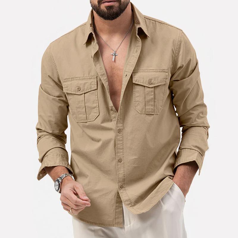 Shirt - Cargo Pockets And Button Placket For Warmth