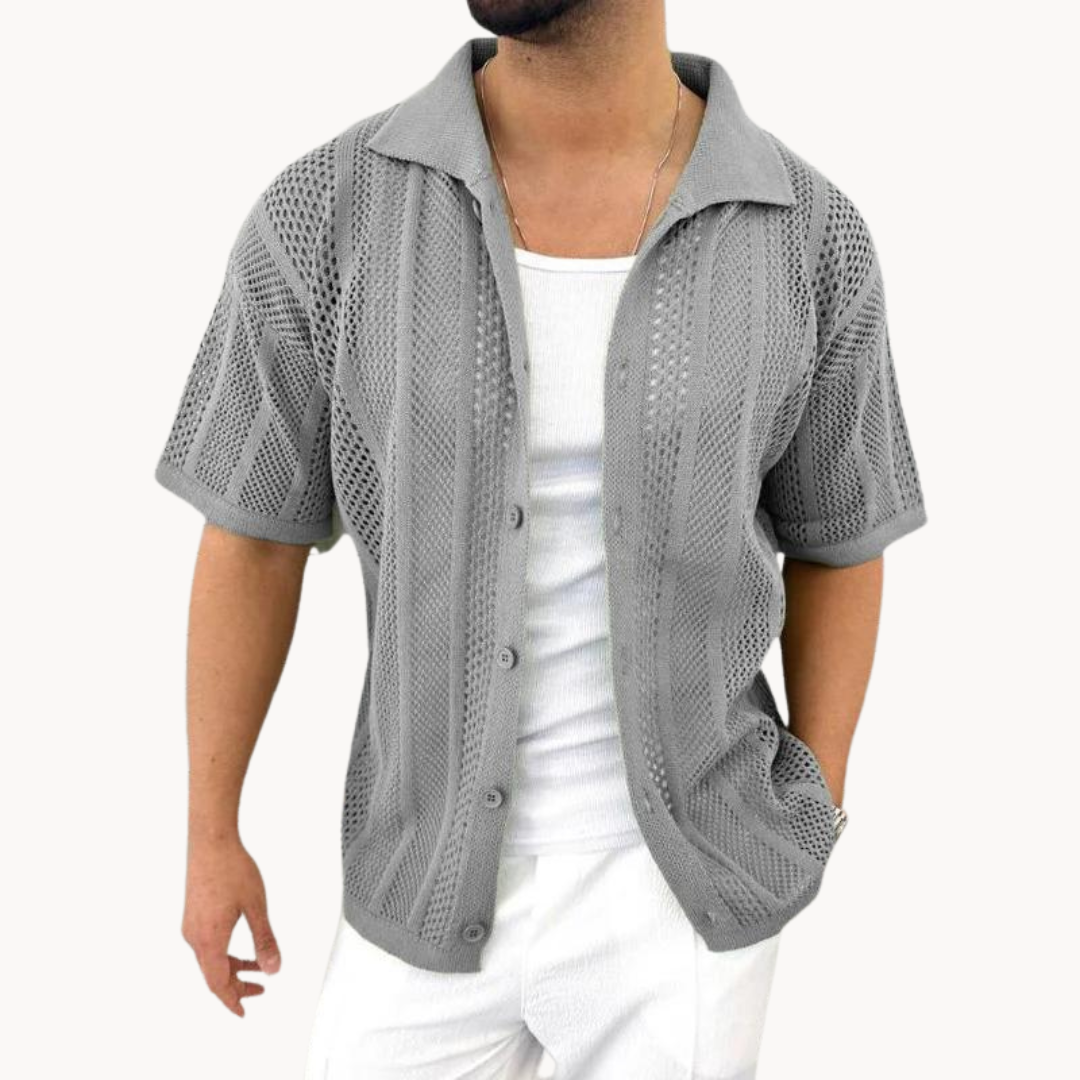 Shirt – Crochet Short Sleeve & Breathable Cooling Airflow