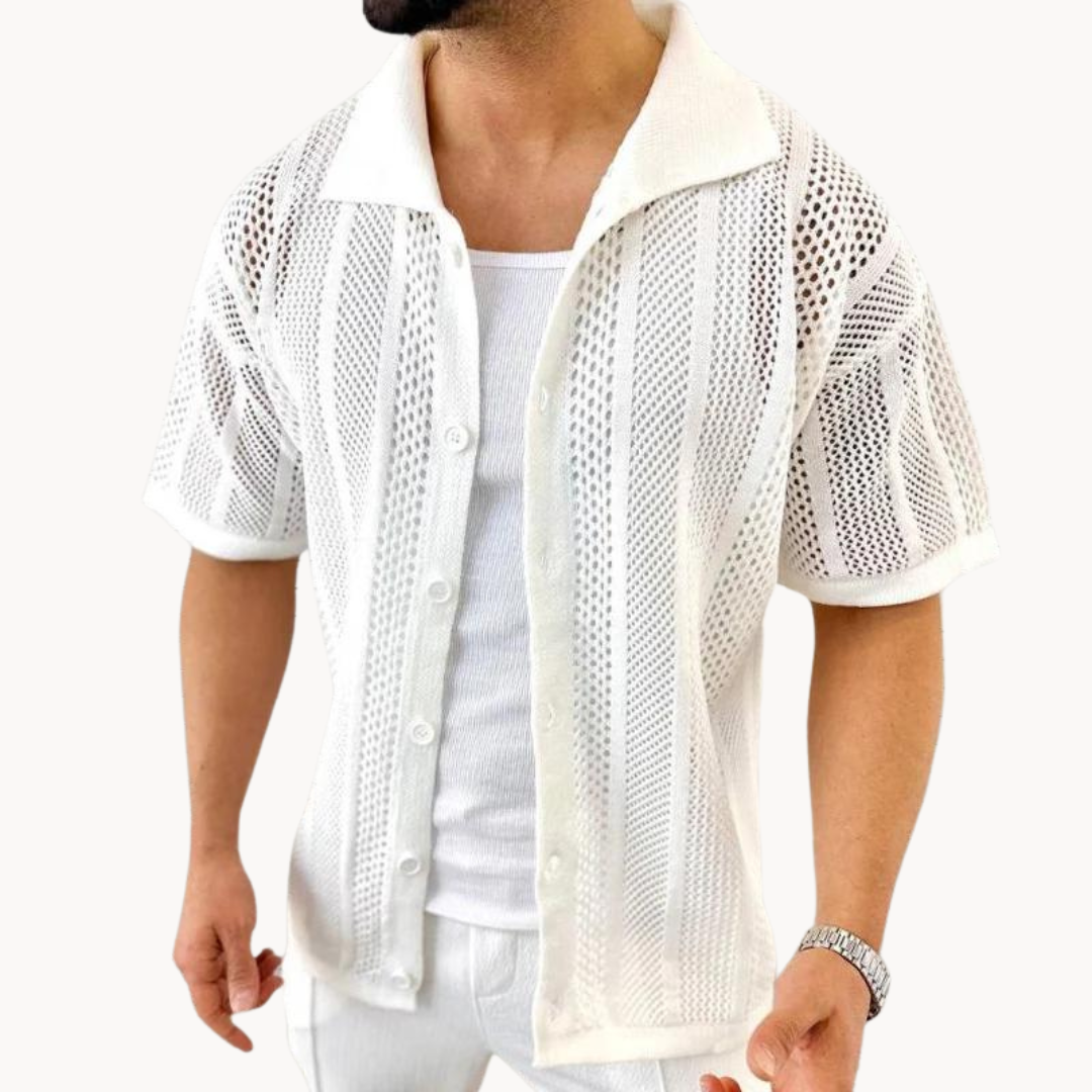 Shirt – Crochet Short Sleeve & Breathable Cooling Airflow