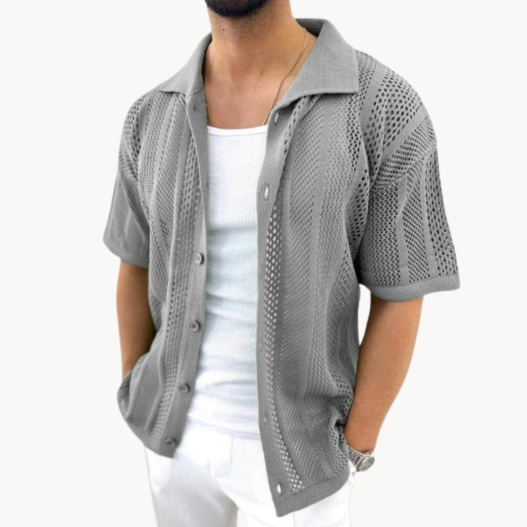 Shirt – Crochet Short Sleeve & Breathable Cooling Airflow