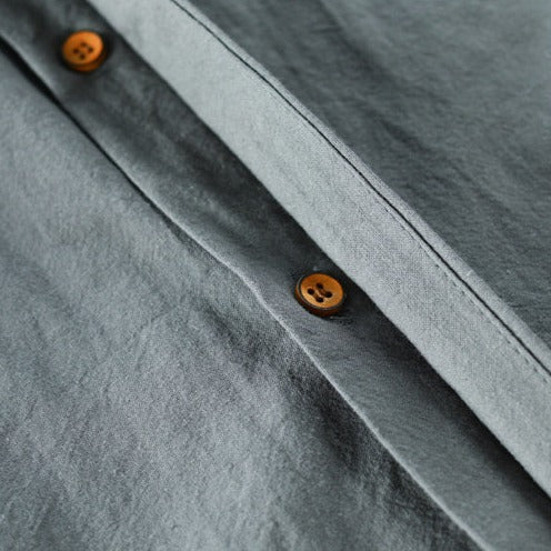 Shirt - Mandarin Collar And Button Front Moves With Body