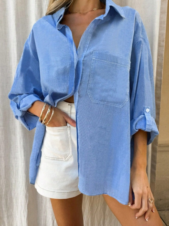 Shirt – Oversized Relaxed Cut & Breathable Blend Ease