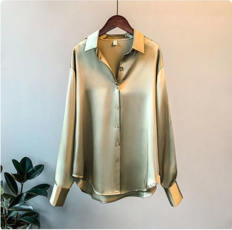 Shirt – Satin Blend Soft Drape & Gentle Smooth Feel