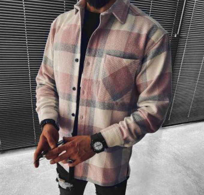 Shirt - Soft Blend Fold Down Collar And Straight Hem Fit