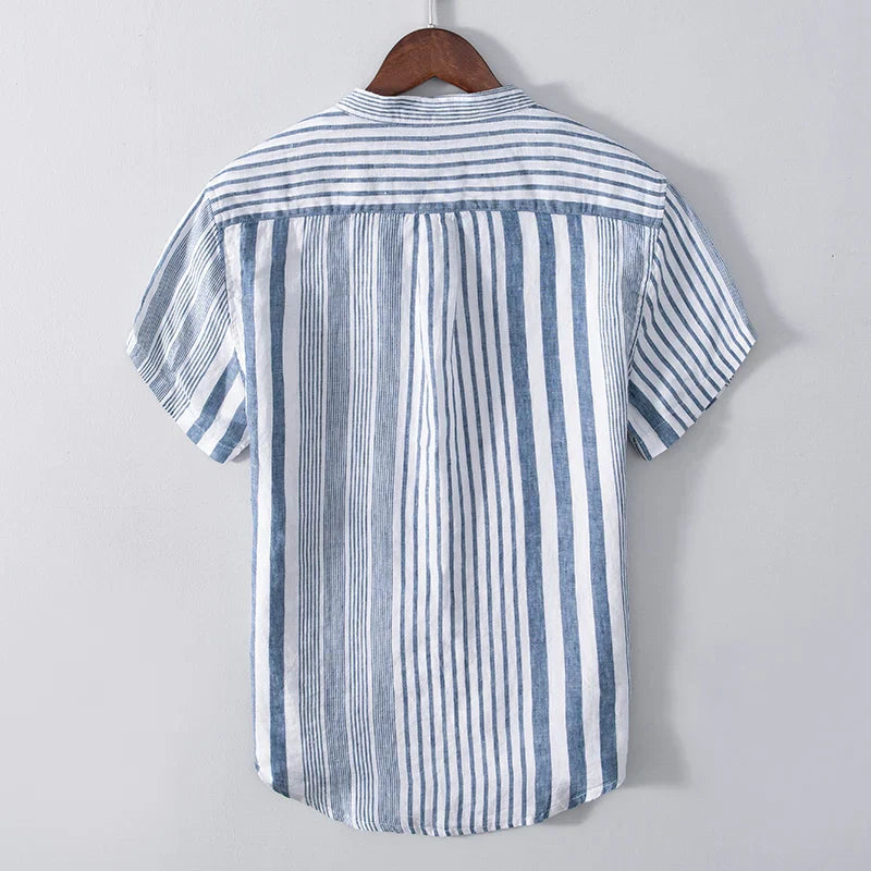 Shirt - Striped Design & Breathable Blend For Airflow