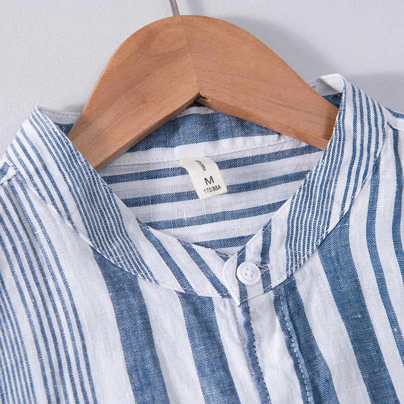 Shirt - Striped Design & Breathable Blend For Airflow