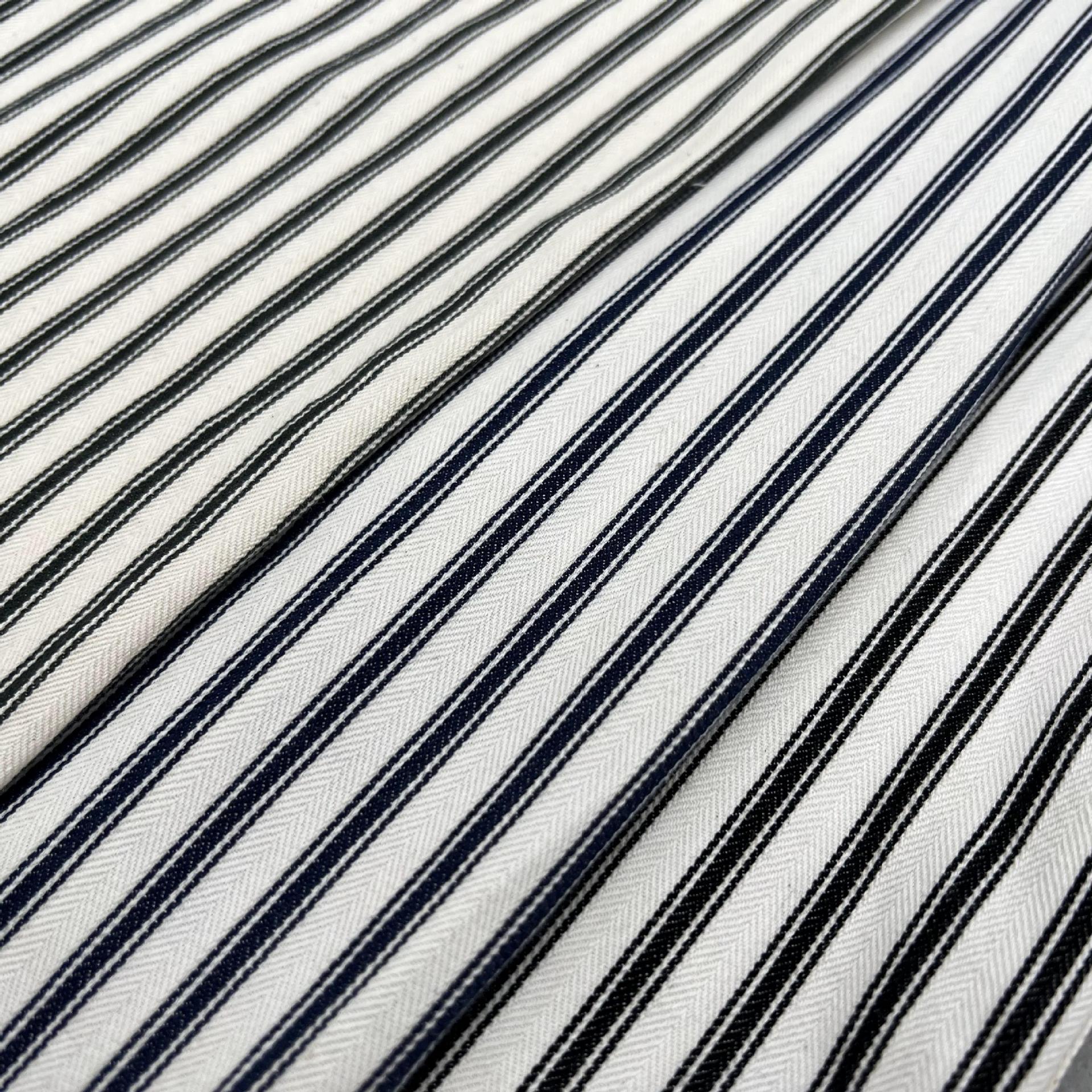 Shirt - Striped Vertical Long Sleeve And Smooth Layering