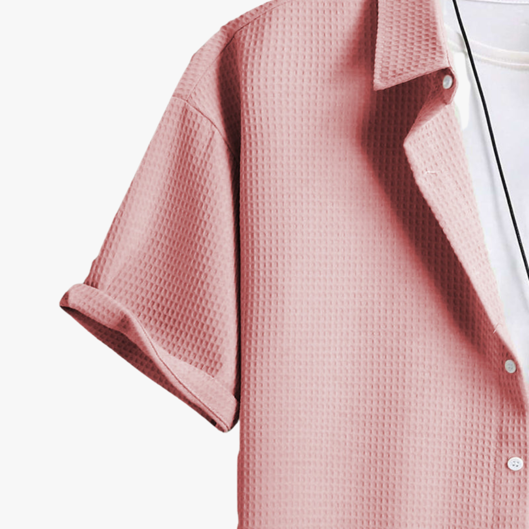 Shirt – Waffle Knit Natural Blend And Breathable Fit